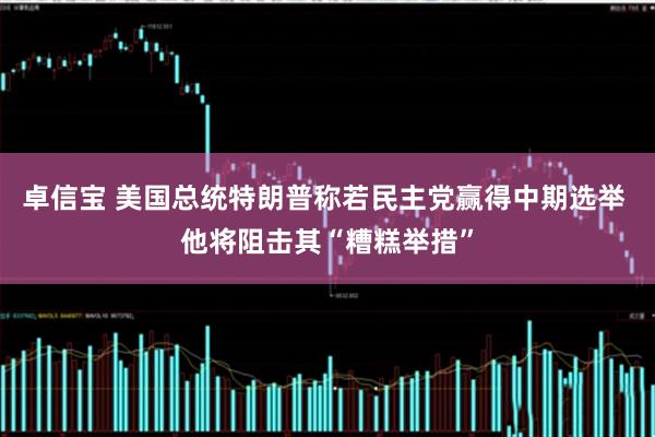 卓信宝 美国总统特朗普称若民主党赢得中期选举 他将阻击其“糟糕举措”
